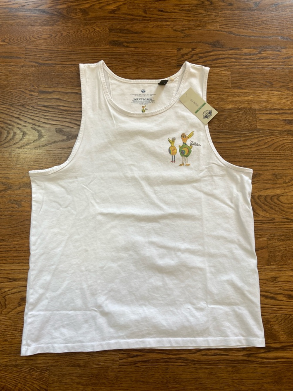 Dockers White Castro District, SF Pride Tank by Artist Richard Ceely, Large NWT‎
